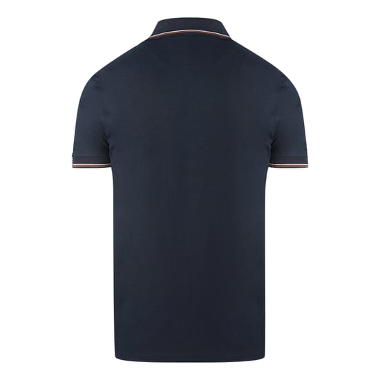 Aquascutum Markenlogo Navy Poloshirt - Image 2
