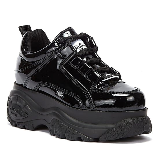 Buffalo London 2.0 Patent Womens Schwarz Turnschuhe - Image 2
