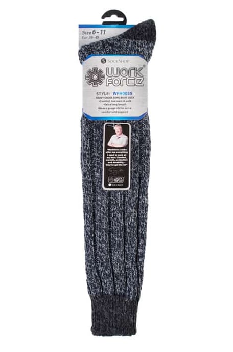 Workforce - 3 Paar Herren extra lange kniehohe warme Wollstiefelsocken - Image 2