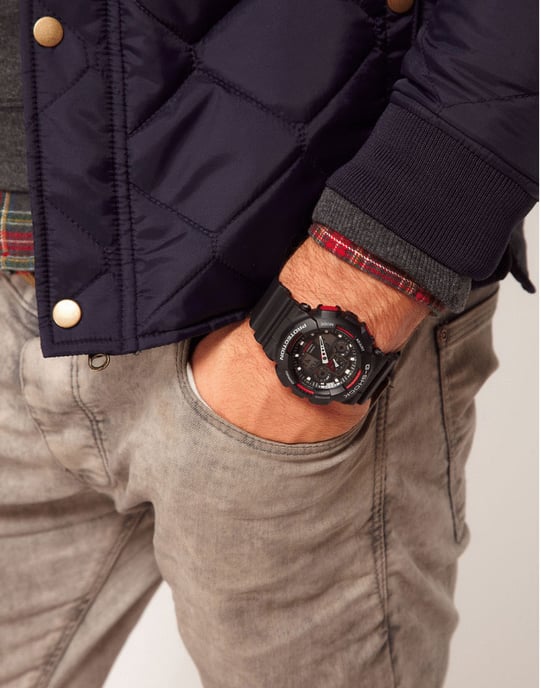 Casio G-Shock Herren Schwarz Uhr GA-100-1A4ER - Image 4