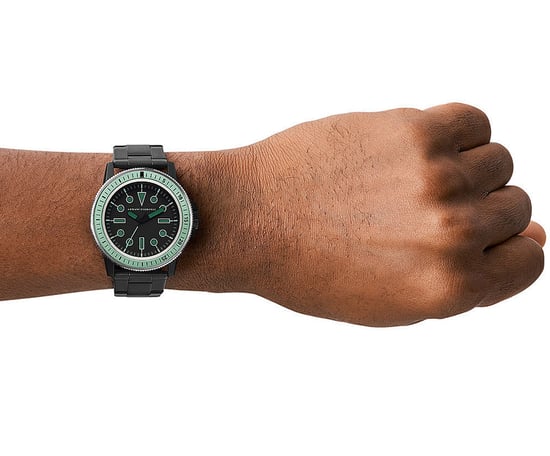 Armani Exchange Leonardo Schwarz Herren Armbanduhr AX1858 - Image 3