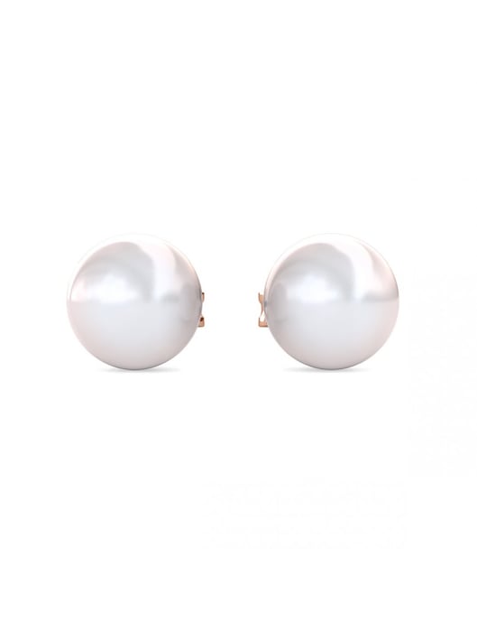 Vollmond Perlenohrringe - Rose Gold und Kristall - Image 3