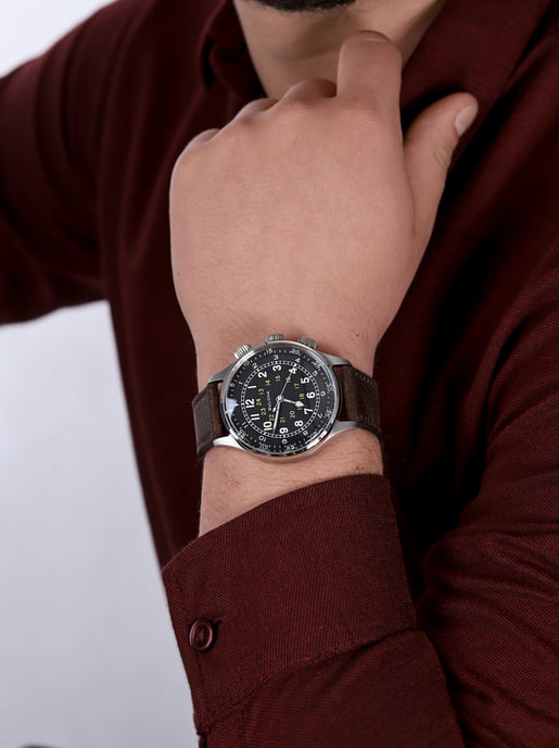 Bulova A-15 Pilot Herrenbraun Uhr 96A245 - Image 5
