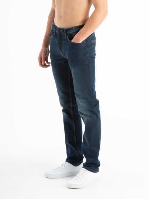 Jean Freddie Fast Slim droit Luke 1977 Pour Homme en Bleu - Image 1