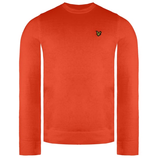 Lyle & Scott Merino Herren Orange Pullover - Image 1