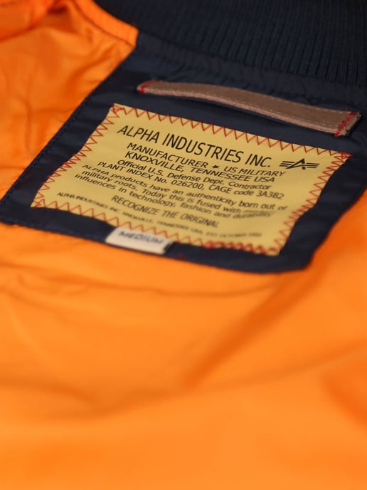 Alpha Industries Men's MA-1 TT Bomber Jacket in Dark Blue - Image 6