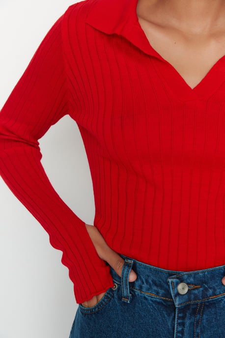 Trendyol Damen Unifarben Pullover - Image 4