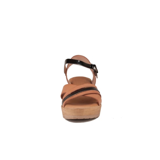 Confortable wedge sandal Purapiel in Nude