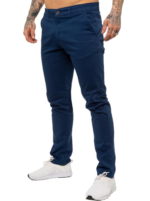 Enzo Herren Slim Fit Stretch Chinos - Image 1
