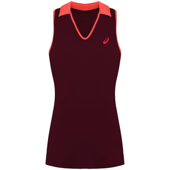 Asics Logo – Burgunderrote Padelweste für Damen - Image 1