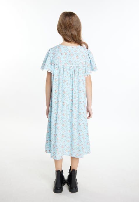 Dreimaster Kleid Mädchen (Kids) Hellblaue Blume - Image 4