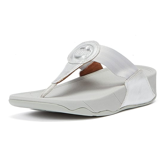 Fitflop Walkstar Toe Post Damen Silber Sandalen - Image 3