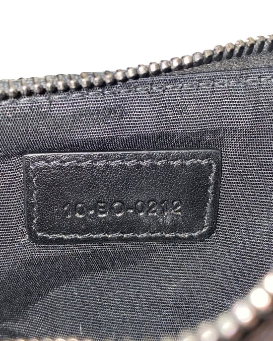 Dior Reißverschluss-Kartenhalter in Beige und Schwarz Jacquard - Image 3