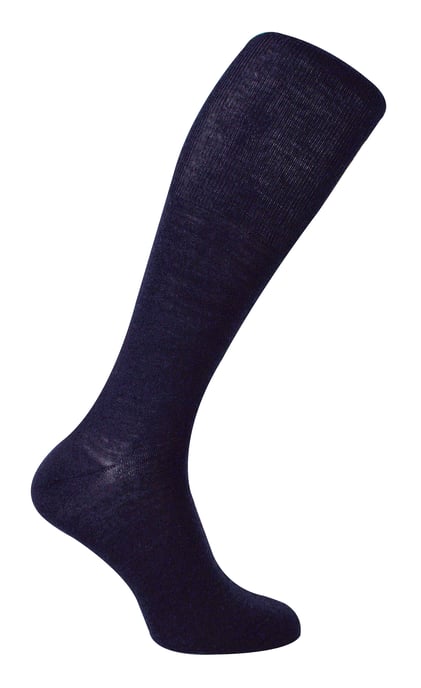 Herren Kniestrümpfe aus Merinowolle | Steven | Winter Long Boot Socks - Navy - Image 1
