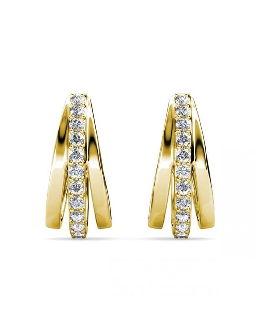 Aurielle Reif-Ohrringe - Gold und Kristall - Image 3