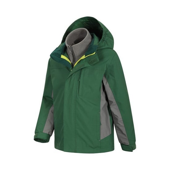 Mountain Warehouse Childrens/Kids Cannonball 3 in 1 Wasserdichte Jacke (Khaki) - Image 3