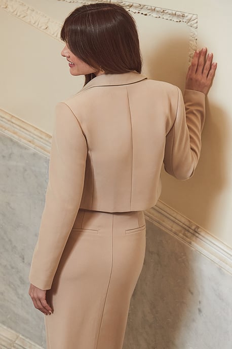 Stone Cropped Tailored Blazer