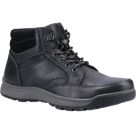 Hush Puppies Herren Grover Lederstiefel (Schwarz) - Image 1