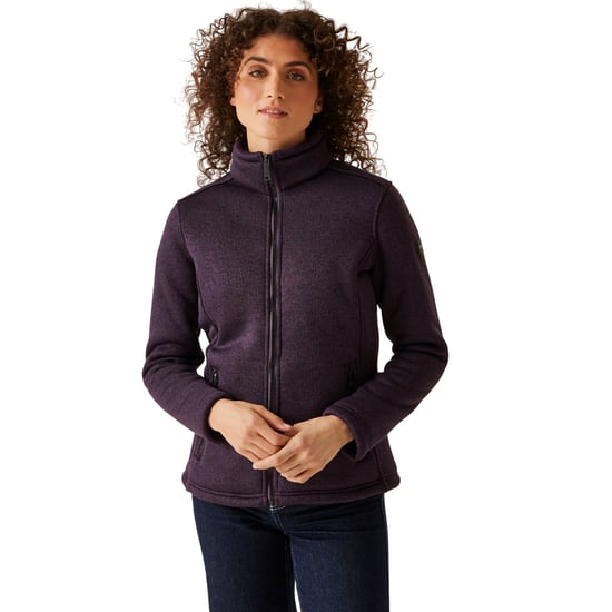 Regatta - "Razia II" Fleecejacke Durchgehender Reißverschluss für Damen (Tiefpflaume/Schwarz) - Image 3