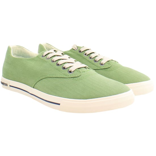 Seavees Hermosa Surfwash Herren Grün Plimsolls - Image 2