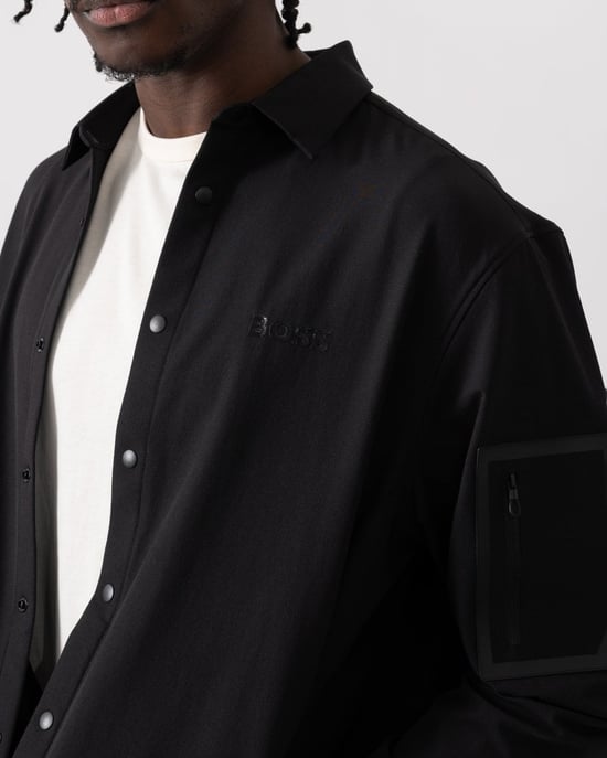 BOSS Green Lite Mens Water-Repellent Overshirt with Four-Way Stretch - Image 3