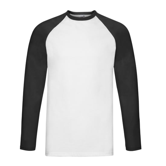 Fruit of the Loom - T-Shirt für Herren - Baseball Langärmlig (Weiß/Schwarz) - Image 1