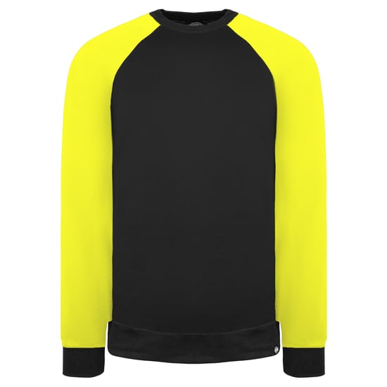 Dickies Zwei -Ton -Herren schwarz/gelbe Pullover - Image 1