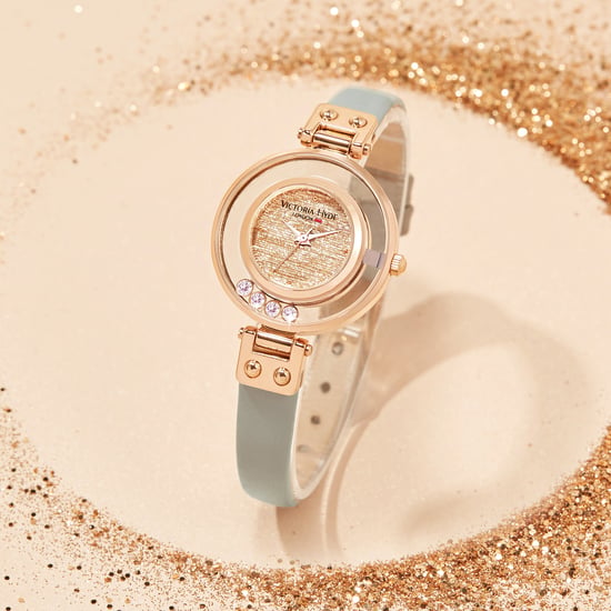VICTORIA HYDE Montres Femme Petit Cadran Analogique Quartz Montres Femme avec Cristal Clair Élégante Montre Or pour Femme, Or Argent - Image 4