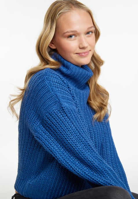 Mymo Strickpullover Damen Marine - Image 5