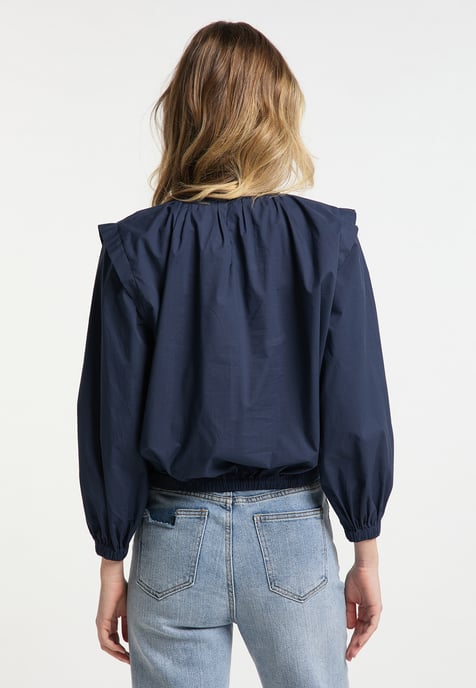 Dreimaster Bluse Damen Marine - Image 4
