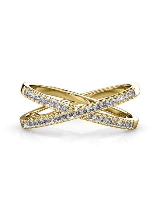 X Ring - Gold und Kristall - Image 1