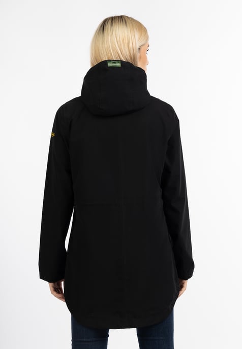 Schmuddelwedda Regenjacke - recyceltes Material Damen Schwarz - Image 4