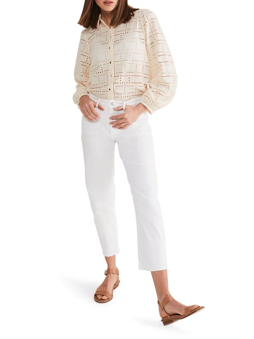 Petra Raw Hem Straight Leg Jean
