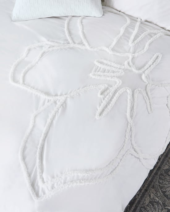 Ted Baker Magsk Ducmgtw8Whi Magnolia Super King Duvet Cover, White