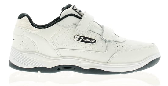 Gola Belmont touch fastening Wide Fit Mens Leather Trainers White - Image 2