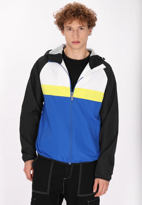 Mo Anorak Herren Königsblau Colorblock - Image 3