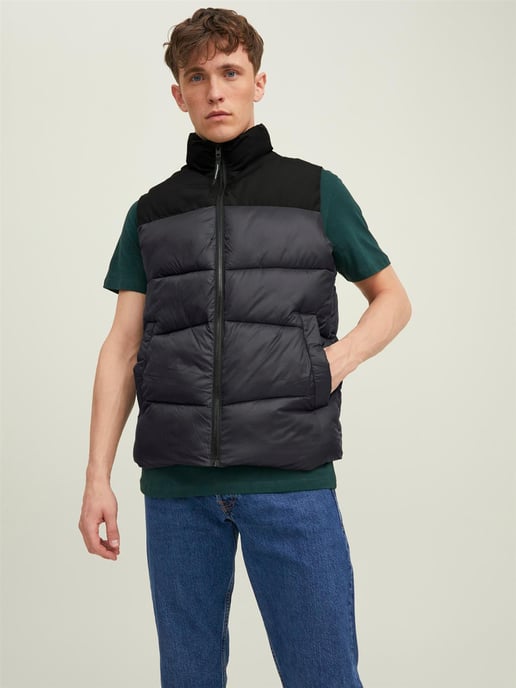 Jack & Jones Men's Zip Up Quilted Gilet - Image 1
