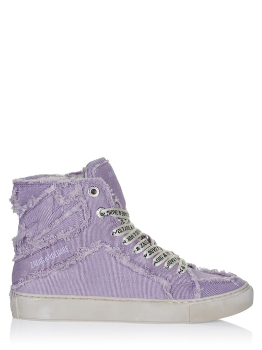 Zadig Voltaire High Flash Canvas Schuhe lila - Image 1