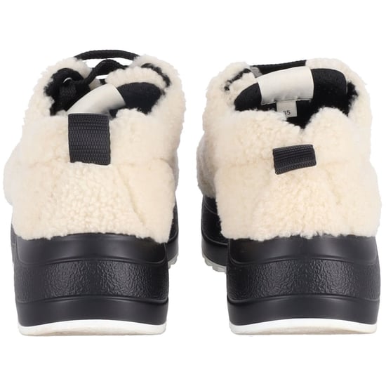 Celine Lieferung Lammfell Plattform Sneakers in cremiger Wolle - Image 4