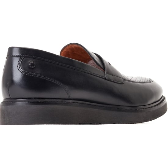 Base London Sid Leder Herren schwarze Mokassins - Image 2