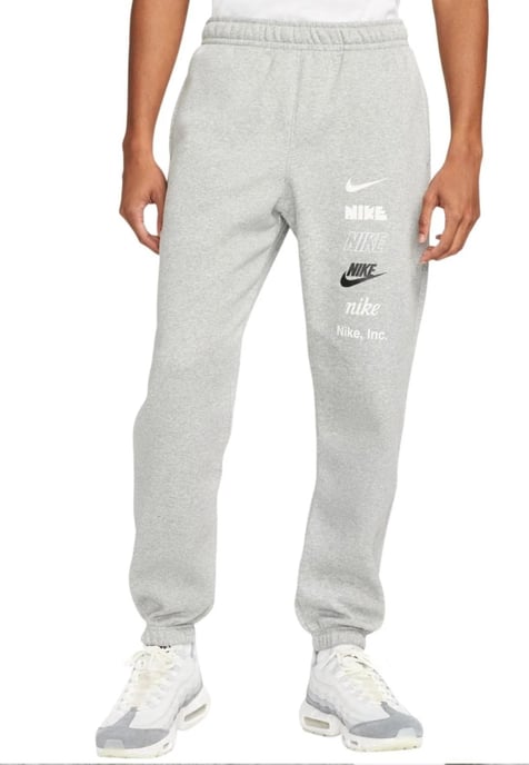 Nike Club Fleece Plus Trainingsanzug mit kleinem Logo in Heather Grey - Image 5
