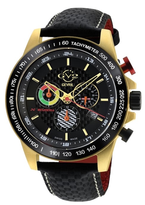 GV2 9922 Herren Scuderia Schweizer Quarz Multifunktions-Chrono-Lederuhr - Image 1