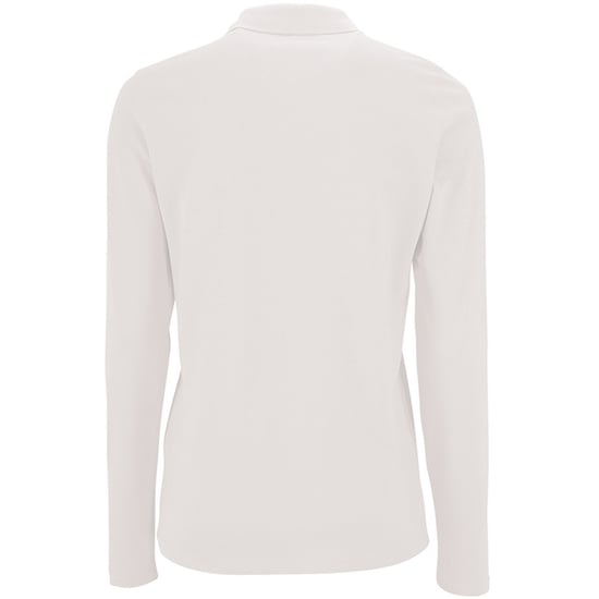 SOLS Womens/Ladies Perfect Langarm-Pique-Poloshirt (Weiß) - Image 2