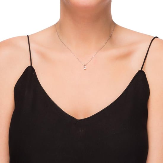 Luxenter laiah necklace in 925 sterling silver and shiny rhodium-plated zirconia finish