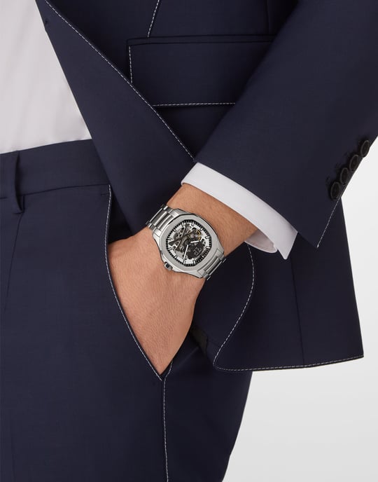 Philipp Plein $keleton $pectre Silber Herren Armbanduhr PWRAA0223 - Image 3