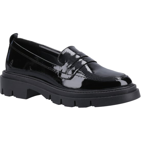 Hush Puppies Reece Leder Damen Schwarz Loafers - Image 1