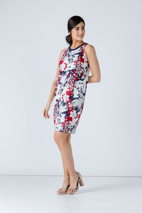 Floral Sleeveless Dress by Conquista Fashion