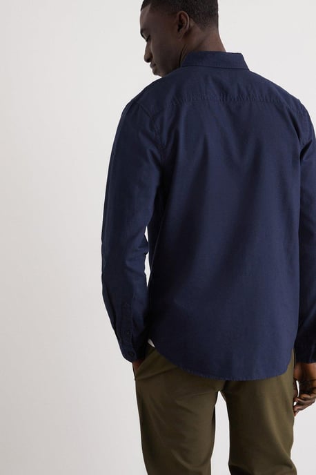 Long Sleeve Chest Pocket Oxford Shirt - Image 3