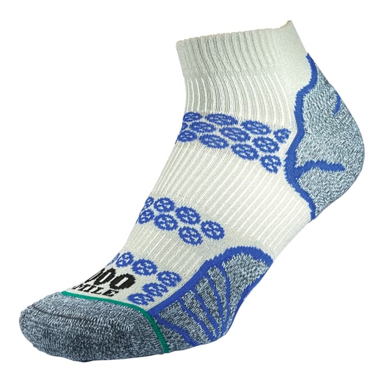 1000 Mile - Herren Lite Knöchelsocken doppellagig für das Laufen - Silber / Königsblau - Image 1