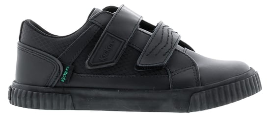 Kickers Younger Boys Schuhe Tovni Twin Flex Infant Leder Touch Fasten Schwarz - Image 2